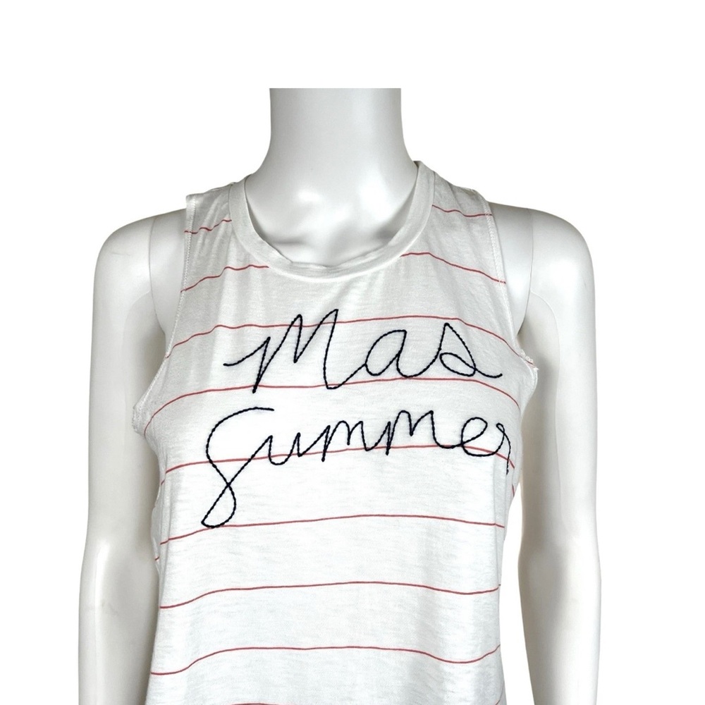 Sundry Ma’s Summer Striped Embroidered Tank Top - Picture 5 of 6